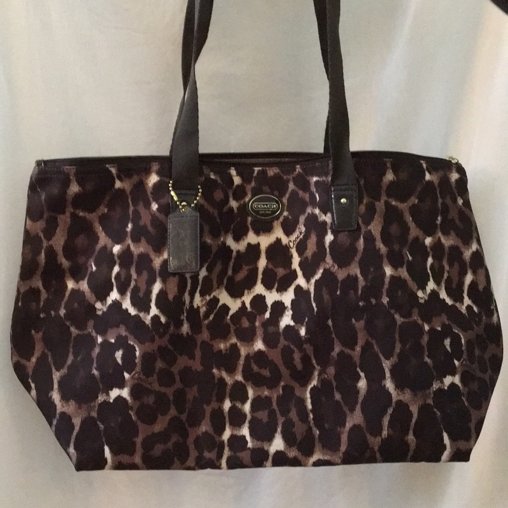 Coach leopard print tote. NWOT